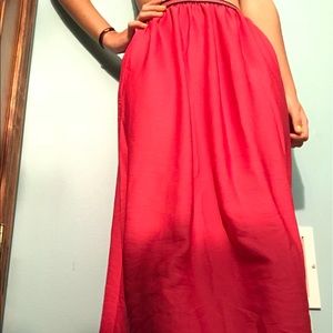 Coral maxi skirt